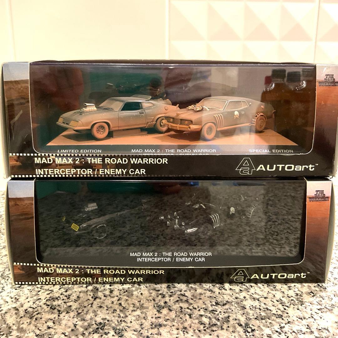 2台セットAUTOart マッドマックスインターセプターウェザリングVer