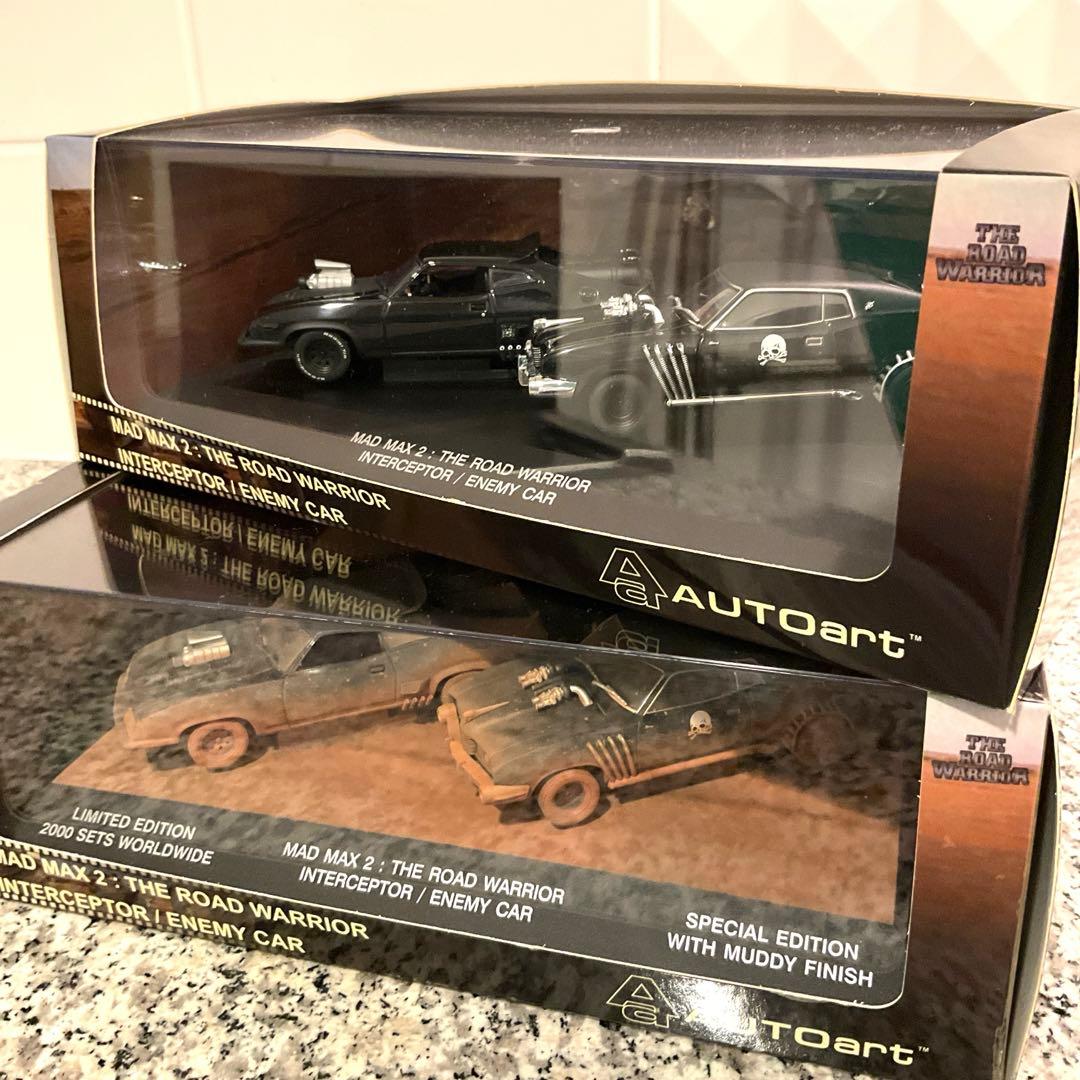 2台セットAUTOart マッドマックスインターセプターウェザリングVer