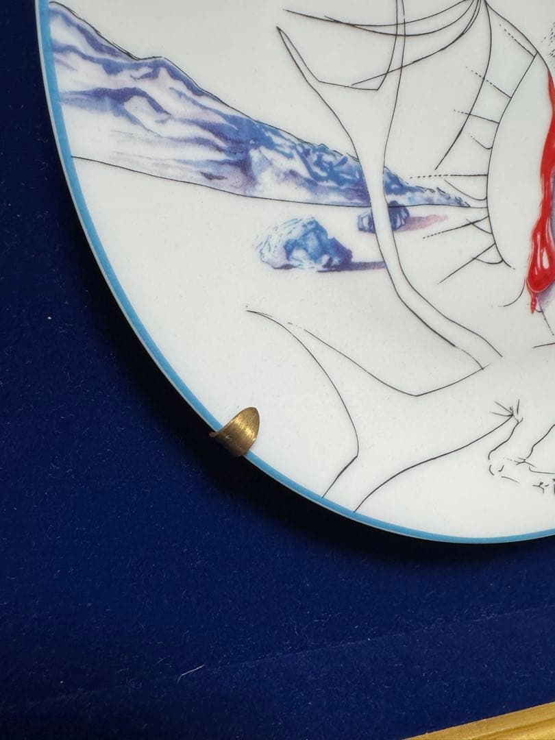 サルバドール・ダリ 限定磁器プレート 額装 リモージュ 元箱付