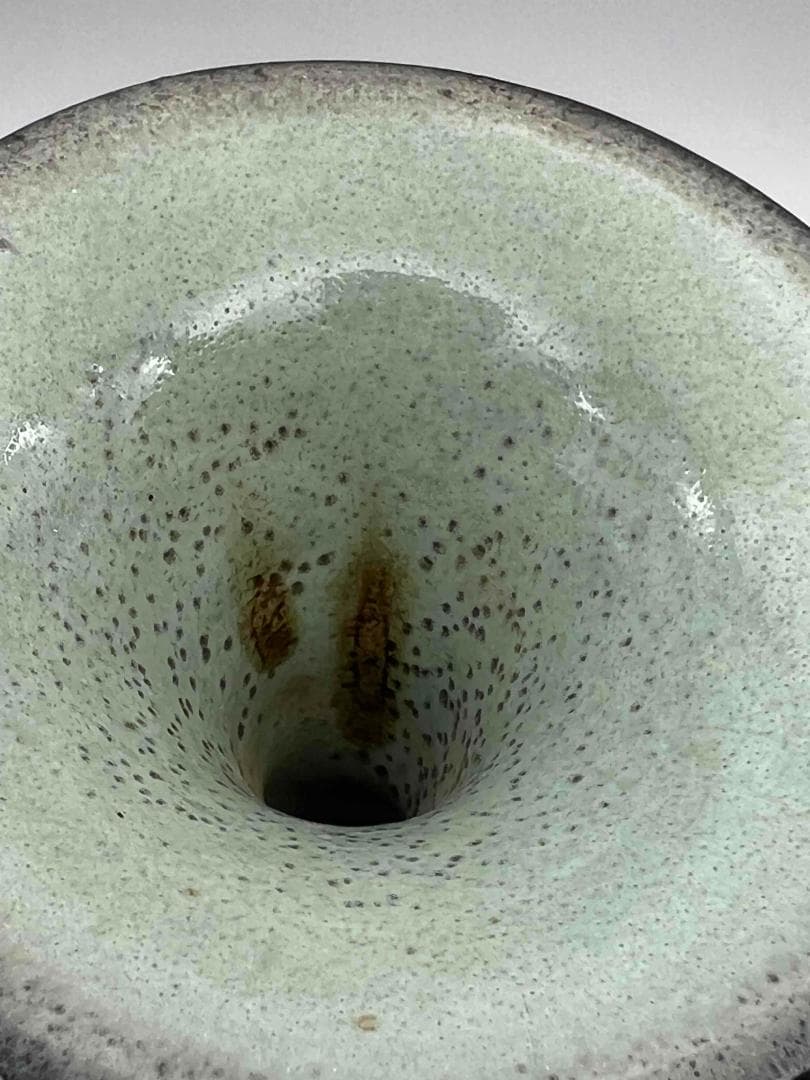 金から元時代　鈞窯　月白釉観音浄瓶　旧家蔵出し　窯変釉　唐物(C-44)