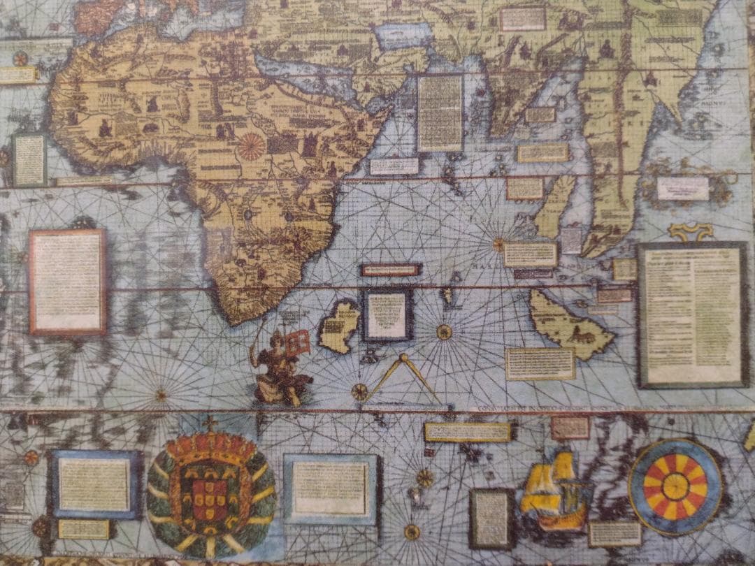 古地図 絵画 金縁 イタリア製 インテリア