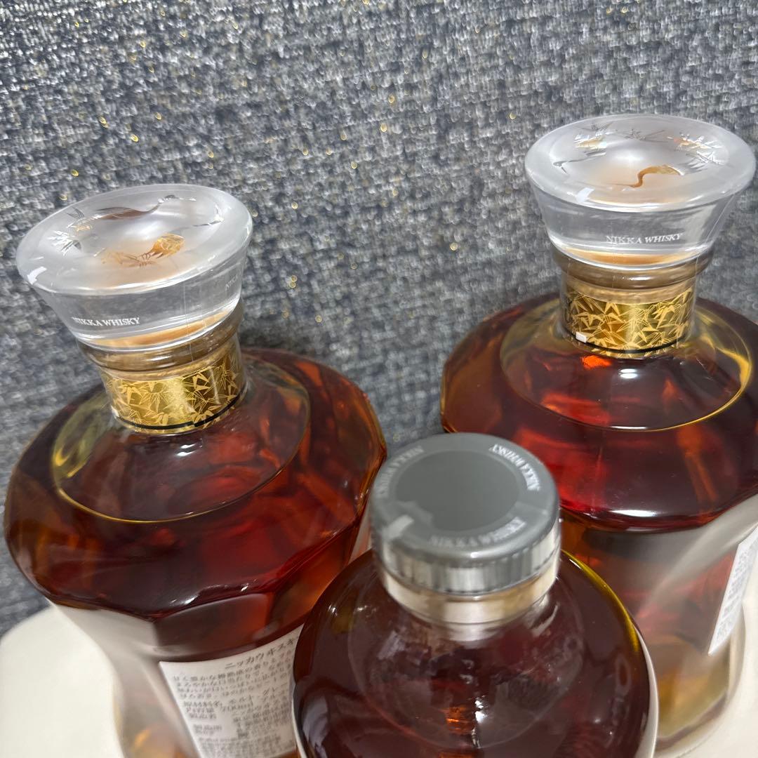 ニッカウヰスキー 鶴700ml 2本セット ピァアモルトレッド　1本お付けして