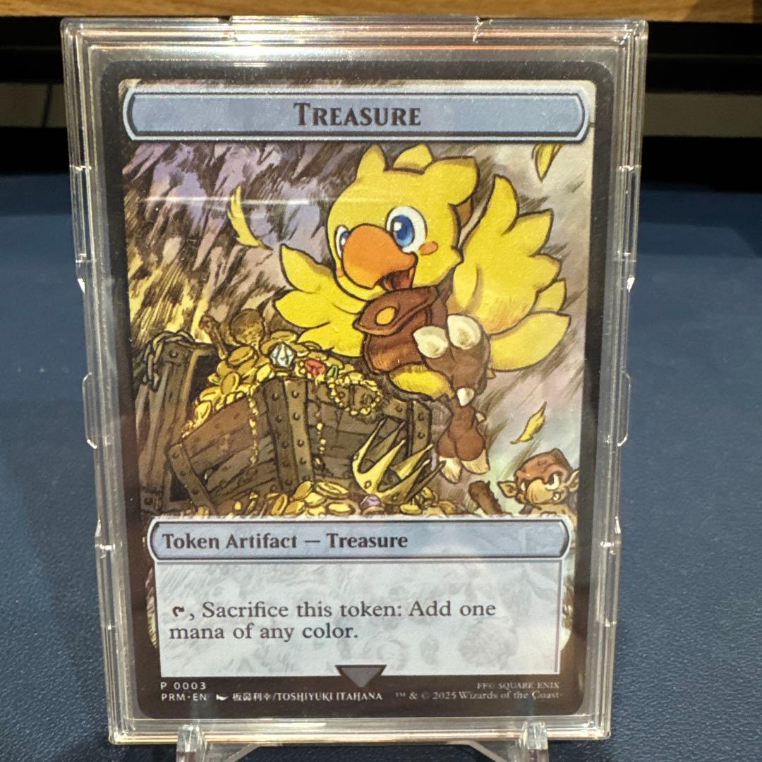 正規品 英語版 MTG ステンレストークン チョコボ 宝物 FF マジック大戦祭