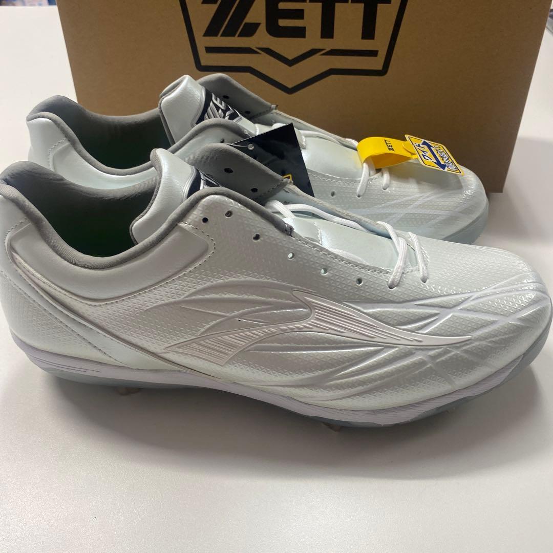 ZETT 埋め込み式金具スパイク　ホワイト　27.5cm