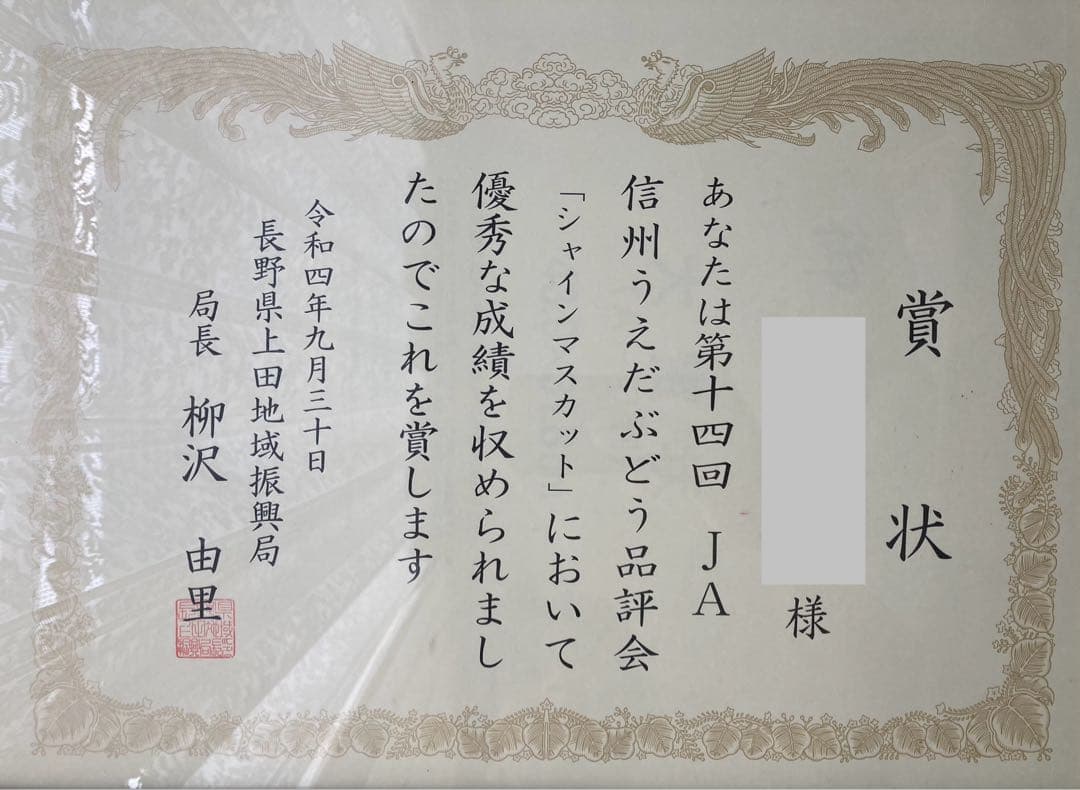 さんぼシャインマスカット2房、クイーンルージュ3房