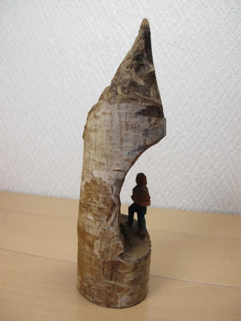 農民美術　登山人形　木っ端人形　こっぱ人形　民芸　こけし　二人登山 ヴィンテージ