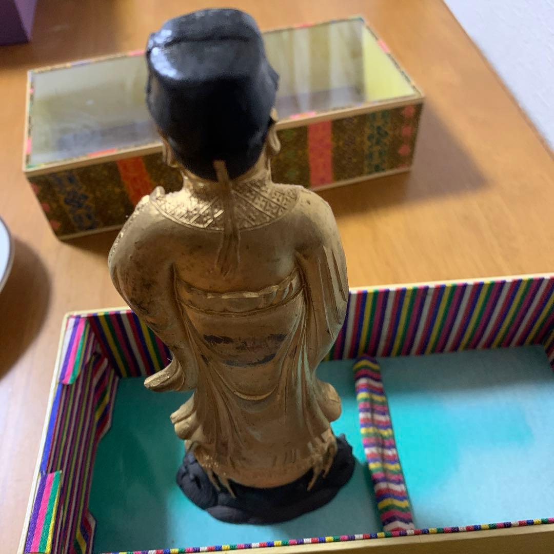 中国墨人形　人形墨　古墨　置物