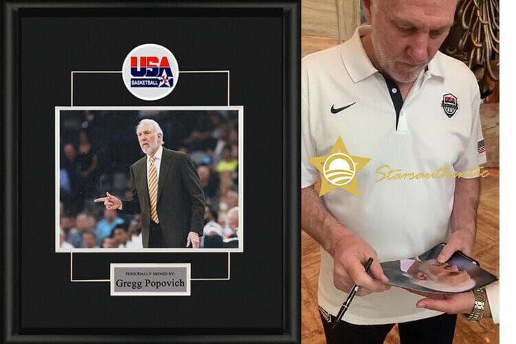 直筆サイン入り写真 グレッグ・ポポヴィッチ サンアントニオスパーズ SA鑑定済