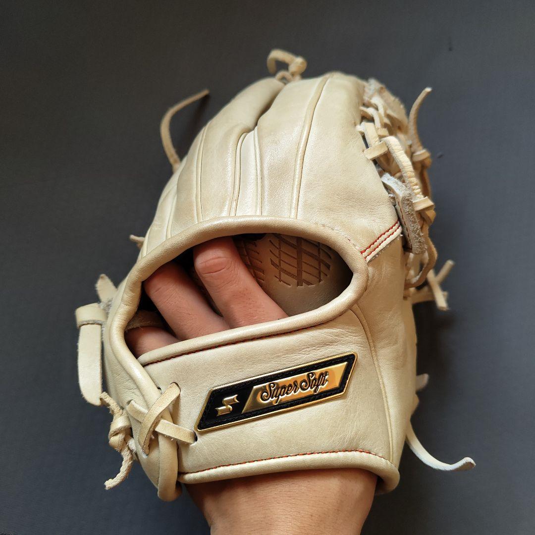 SSK 軟式 グローブ 外野用 型付け済み 小指2本 キャメル 高校野球対応