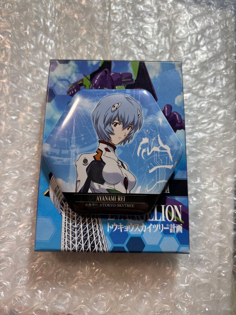 エヴァンゲリオン　スカイツリー　缶バッジ　綾波レイ