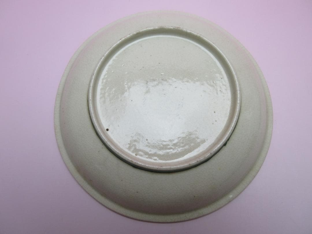 九谷 若杉窯 白抜き唐草 花紋 色絵 小皿 5枚 70916