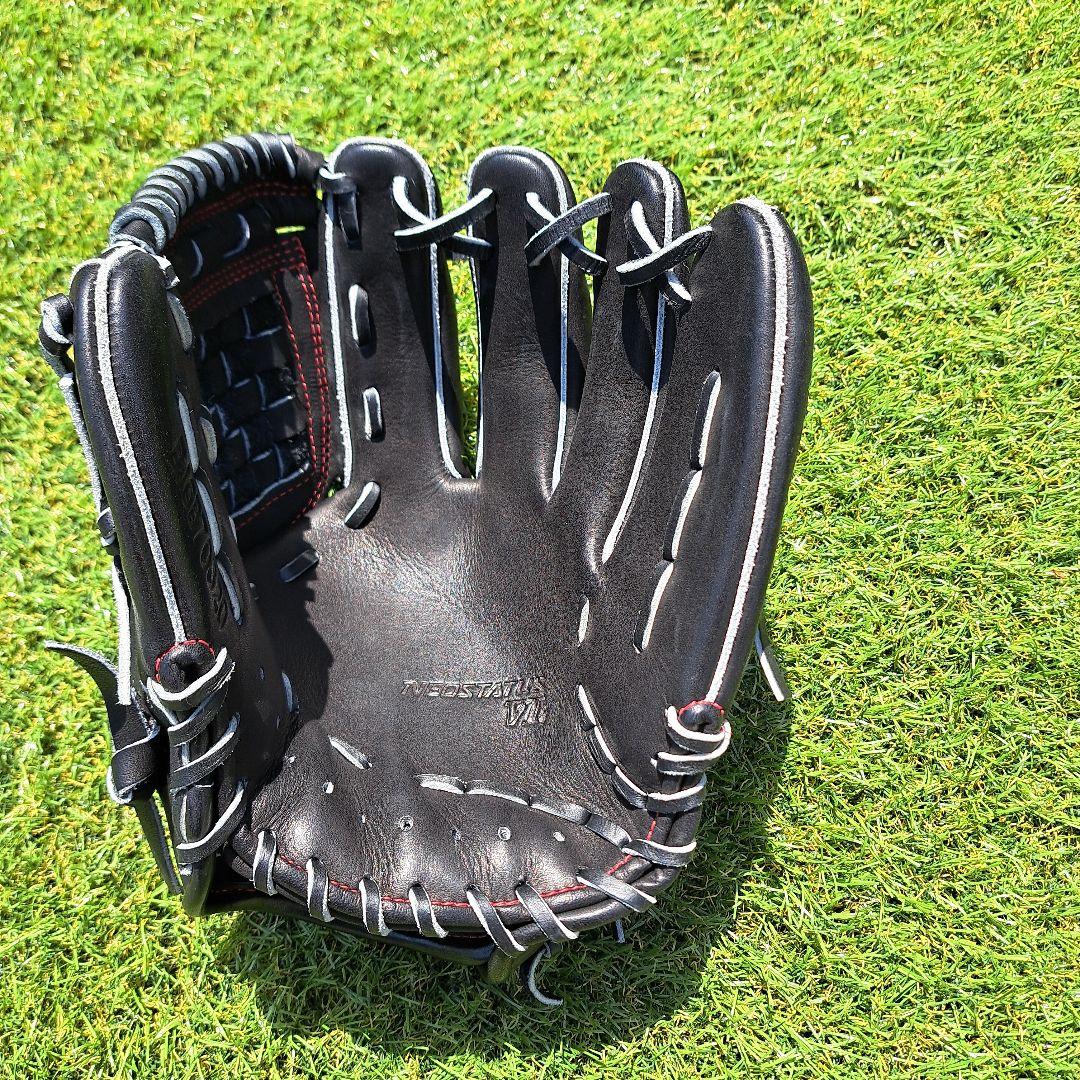 NEO STATUS V7 少年用軟式グローブ 黒/赤