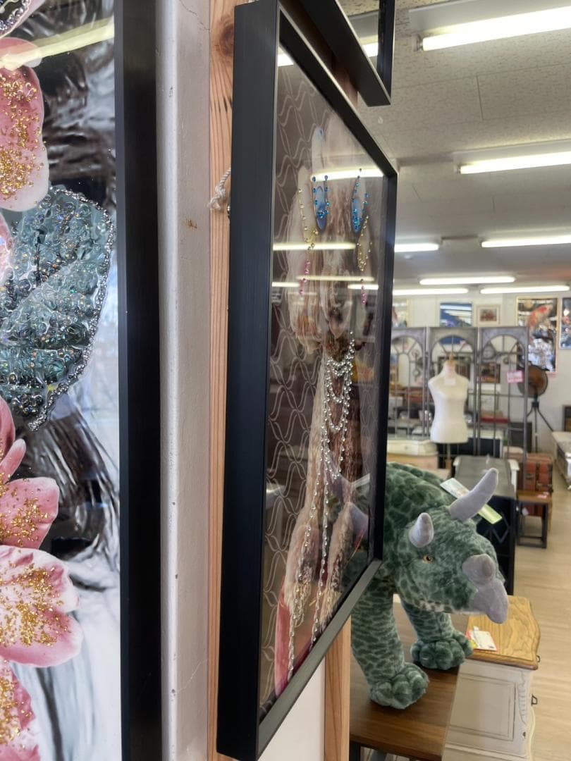 キラキラ　パネルアート　プードル　アート　絵画　絵　ポスター　壁掛け　額縁　犬