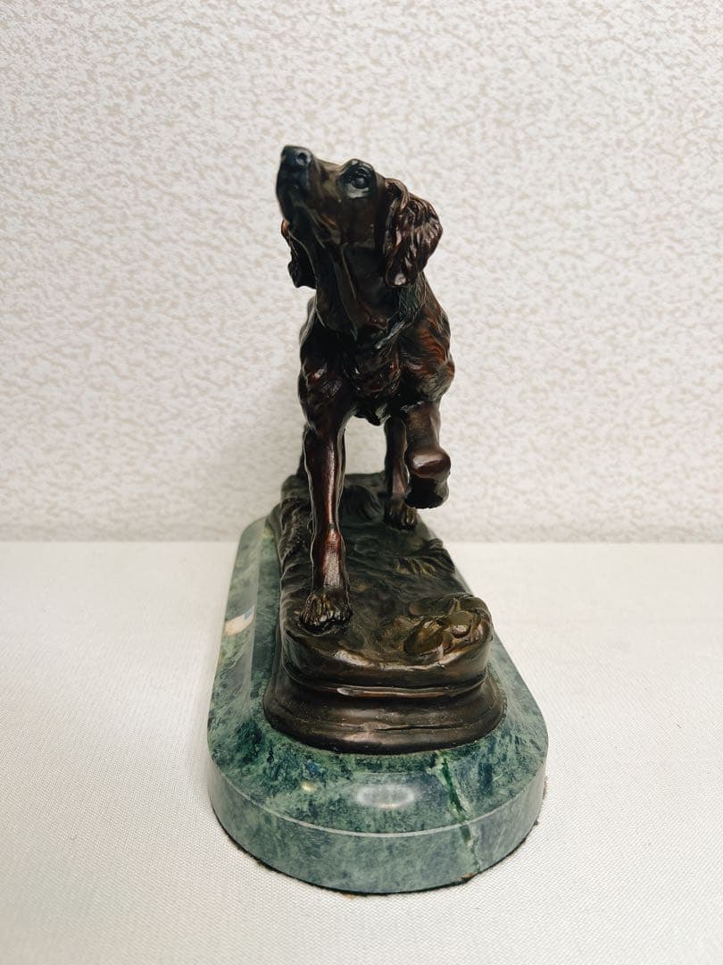 ジュール・モワニエ Hunting Dog on Pointブロンズ彫刻　犬