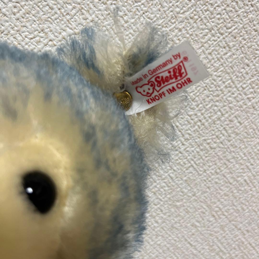 シュタイフ 箱入り ブルー 刺繍 新品未使用 テディベア 限定 白タグ 値下げ