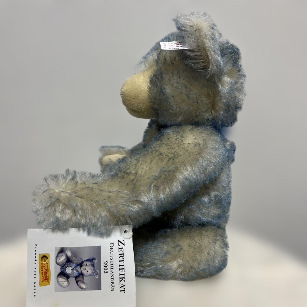 シュタイフ 箱入り ブルー 刺繍 新品未使用 テディベア 限定 白タグ 値下げ