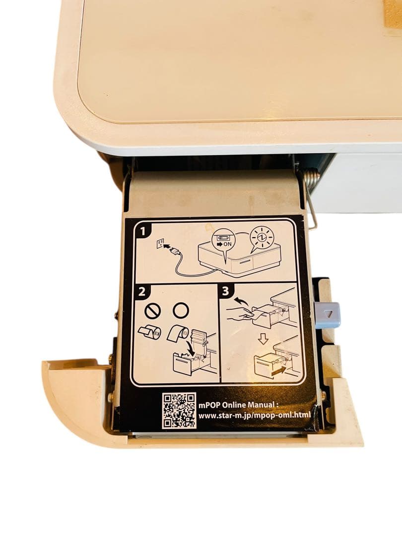 ホワイト レシートプリンター USB接続