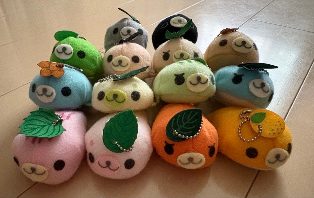 サンエックス　まめゴマ　十六茶　コラボ　ぬいぐるみキーホルダー　平成レトロ