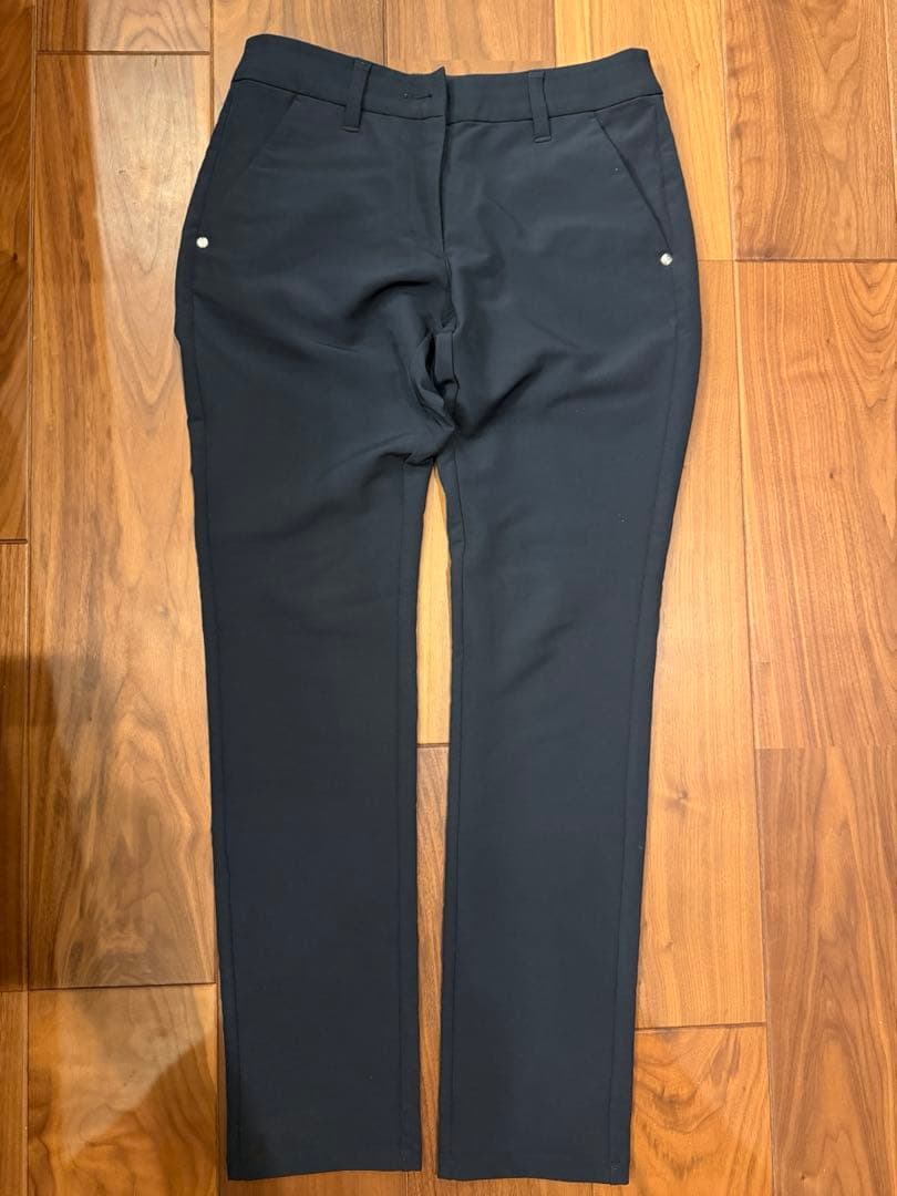 極美品　ブリーフィング ストレッチパンツ ネイビー ナイロン混 S