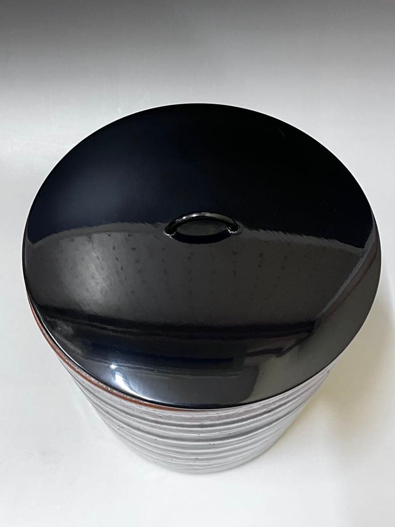 E531 瀬戸水指 長佑 鳴海長佑 茶道具 焼物 陶芸 茶器 水指 共箱