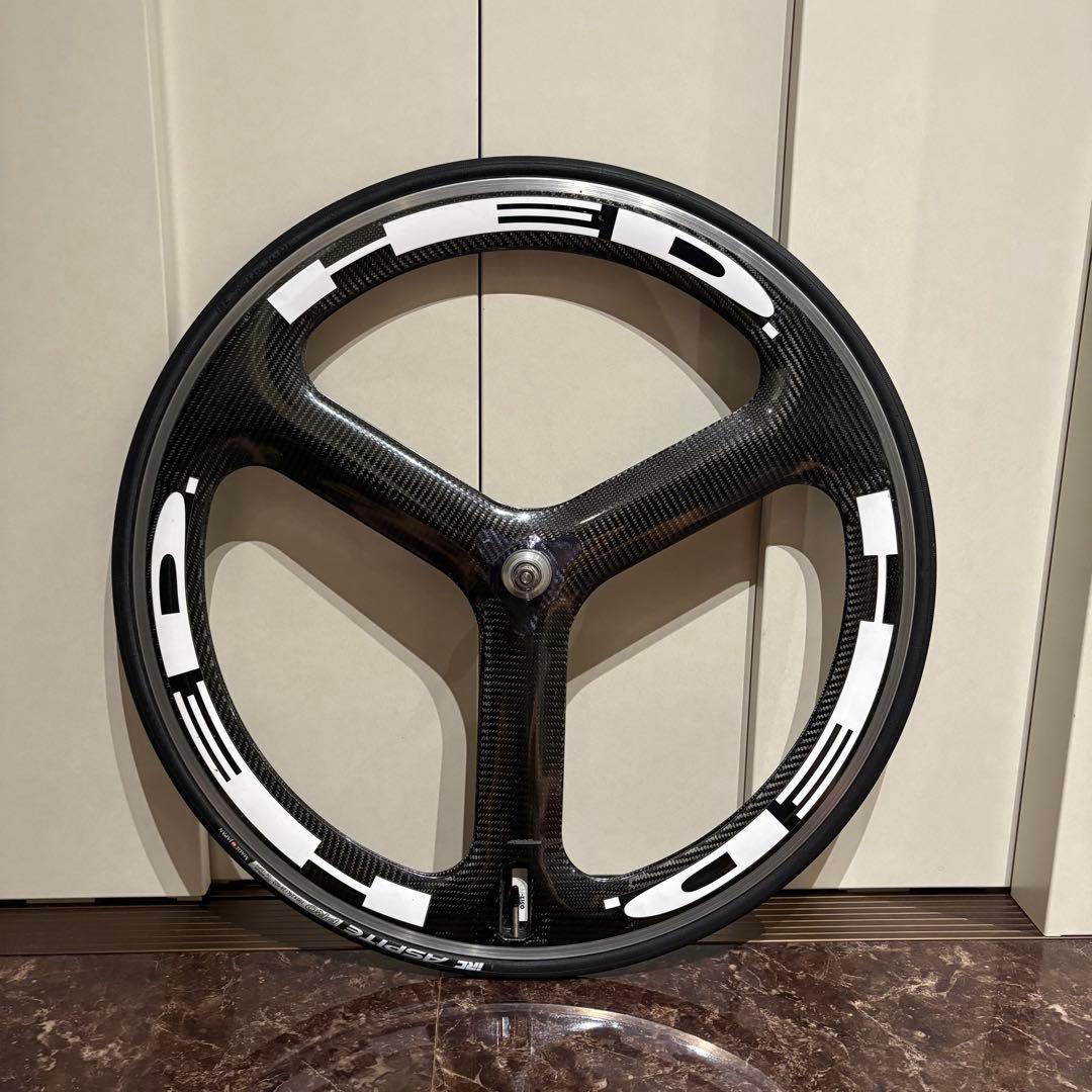 HED3 カーボン バトンホイール フロント ピスト クリンチャー 700c