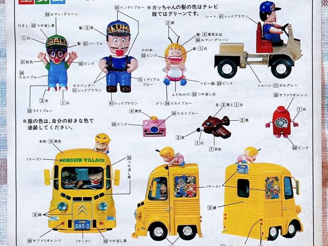 当時モノ 旧バンダイ模型 Dr.スランプ アラレちゃん プラモデル んちゃバン