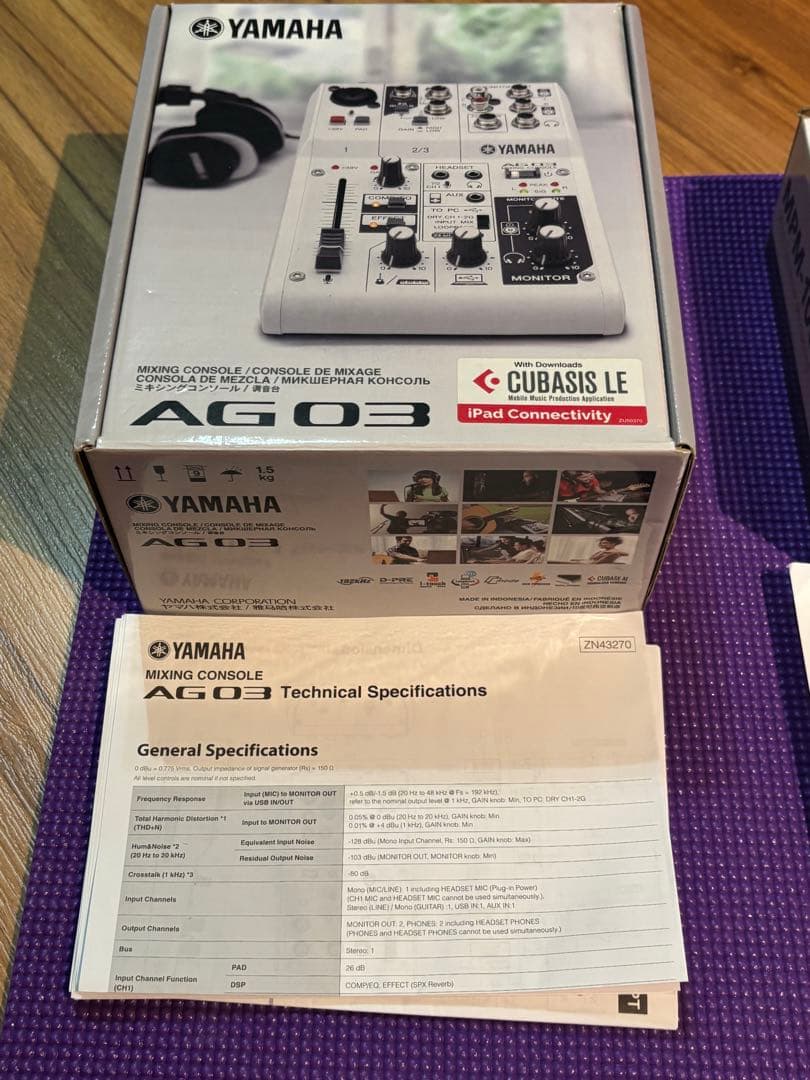 【にっしゃん】YAMAHAミキサー　AG03 ケーブル、配信機材付き