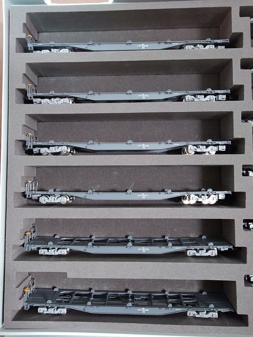 Nゲージ TOMIX コキ107(JRFマーク無し)＋車番転写シート