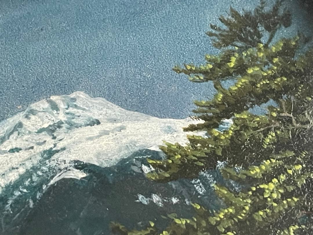 画家　田中正　北岳　杖立峠にて　1996年　三越　個展出品作　額入　茱萸の舎