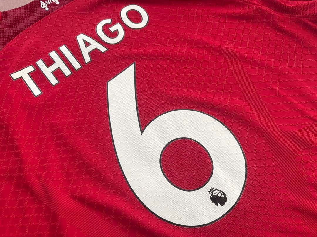 【正規品】リバプール チアゴ選手6番 オーセンティック2022-23