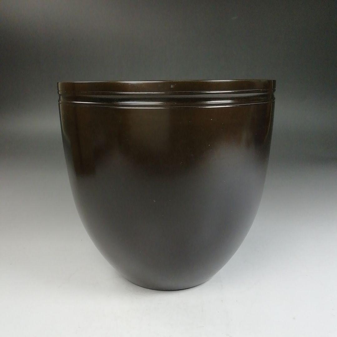 Ｗ１５７　建水　『唐銅　建水』『風炉師　黒瀬宗康 造』　共箱　茶道具