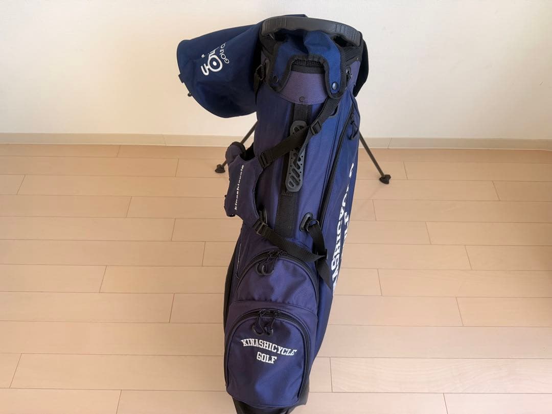 KIKASHICYCLE GOLF キャディバッグ ネイビー