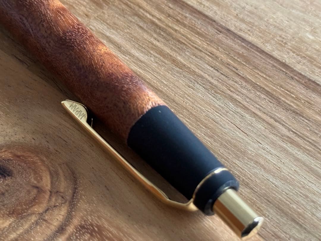 野原工芸　サペリ杢　スリムボールペン