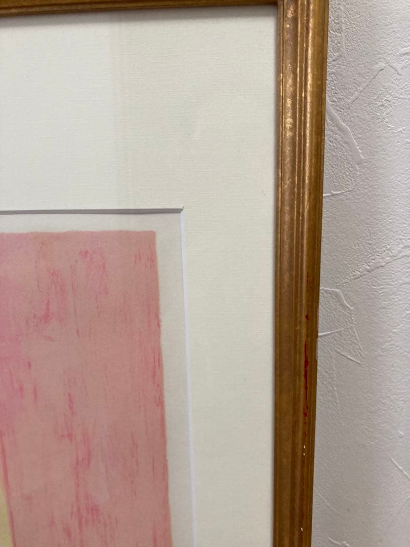 アルトーの版画　ローズ色のブーケ　明るい