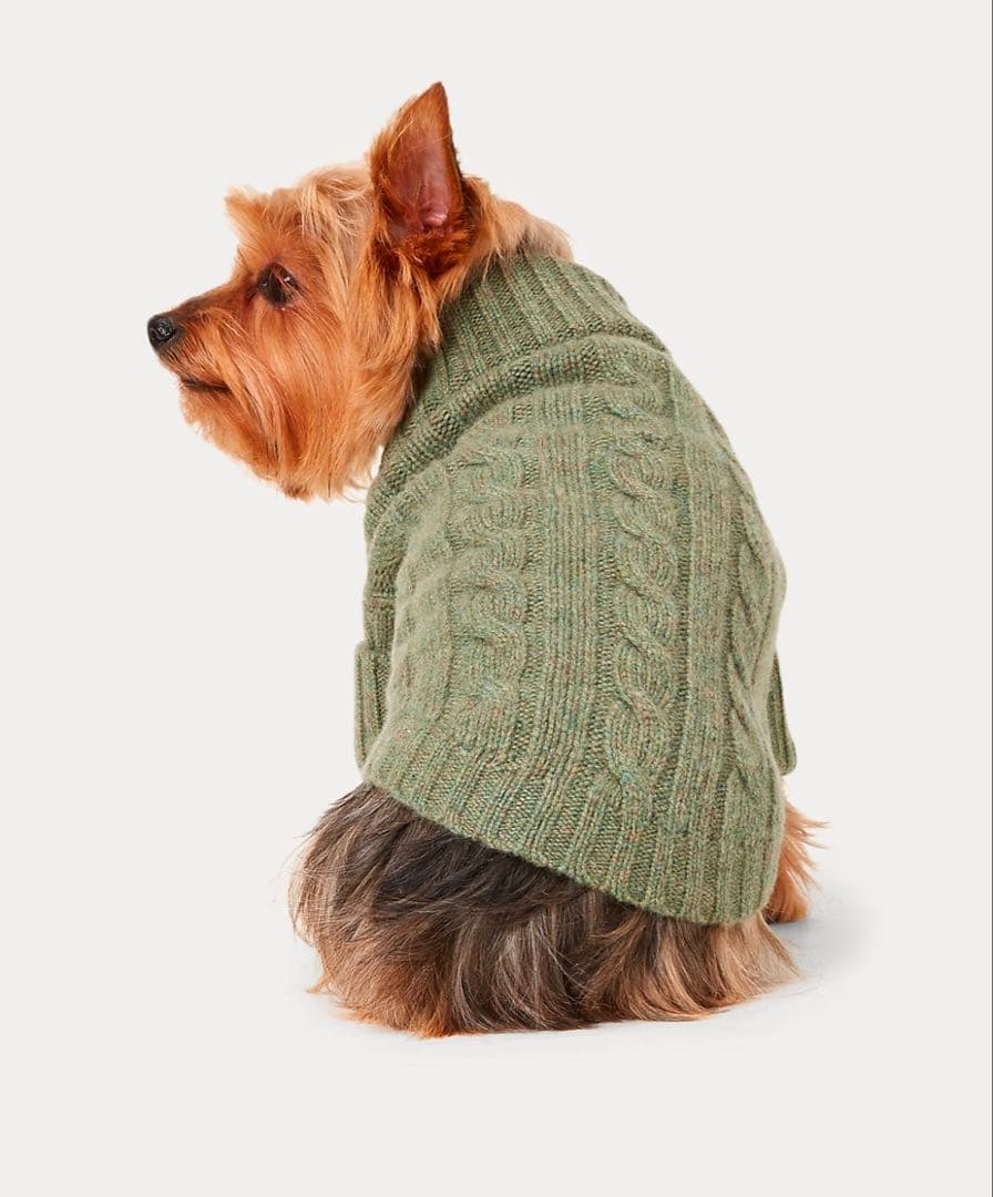 【美品】POLO ラルフローレン　ケーブル カシミヤ ドッグ セーター