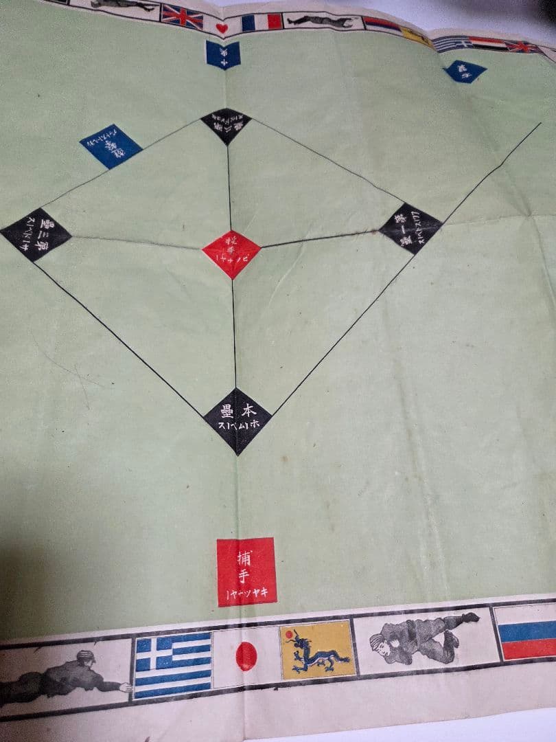 珍品　明治40年発行　新案室内ベースボール　ボードゲーム