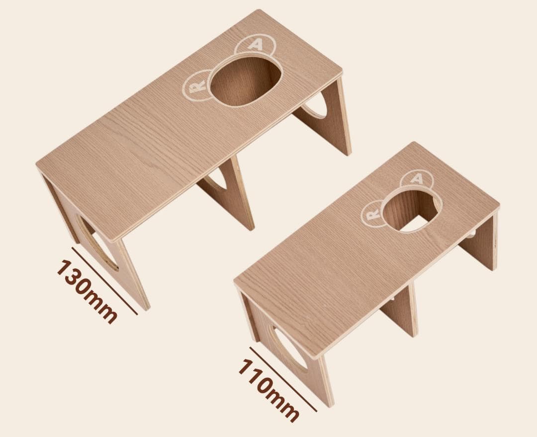 RaCoCo 小動物用木製ハウス 2穴付き