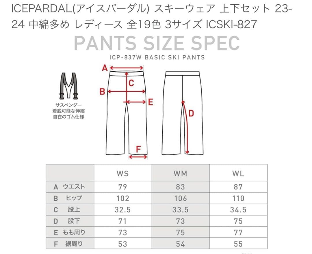 スキーウェア ジャケットとパンツセット
