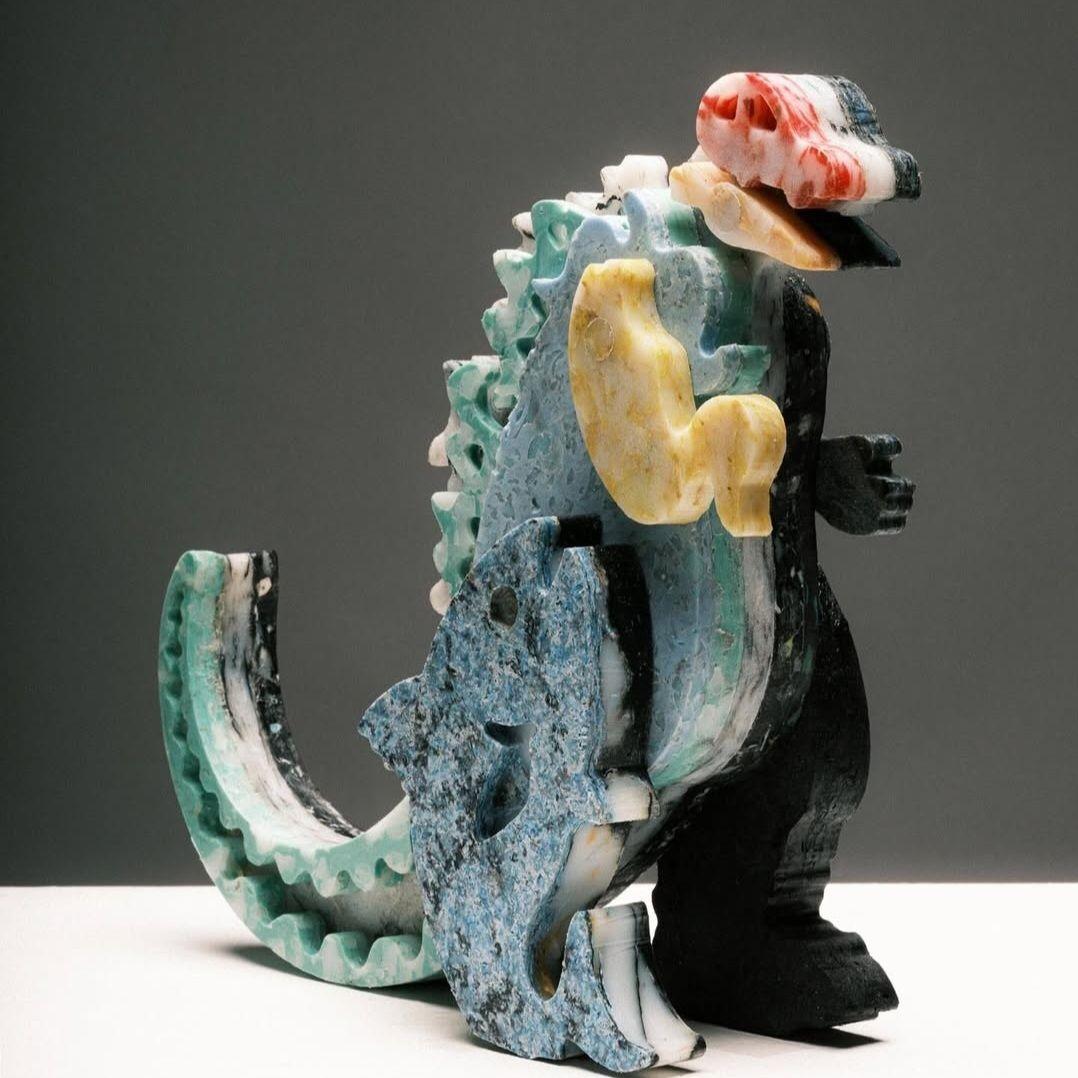 S*r様 モノゴジラ ポーズ可能フィギュア ソフビ　magma 現代アート マグ