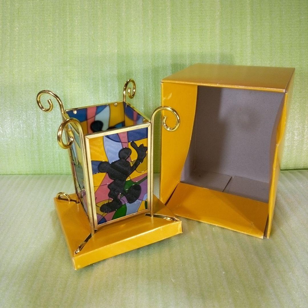 ミッキーマウス　ステンドグラス　ティーライトキャンドルホルダー　ロウソク立て