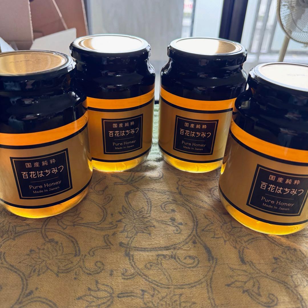 はちみつの恵 百花はちみつ1kg 4本 国産 純粋蜂蜜 非加熱