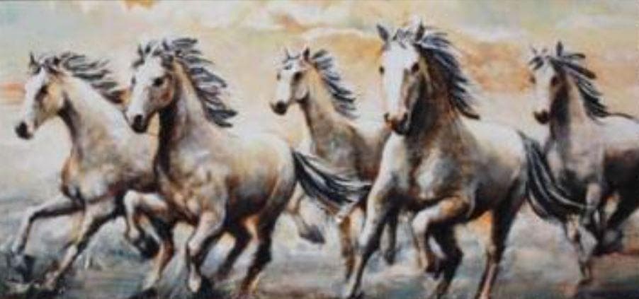 イタリア 額絵 アートフレーム 馬 駿馬 ゴールドフレーム 50100-0244