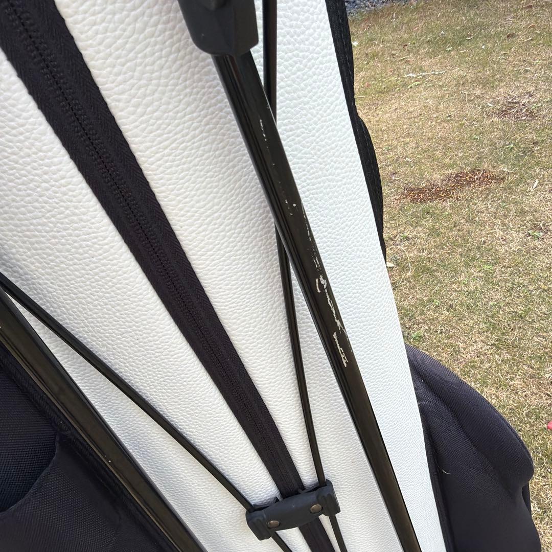 OBSIDIAN キャディバッグ スタンド付き 黒白