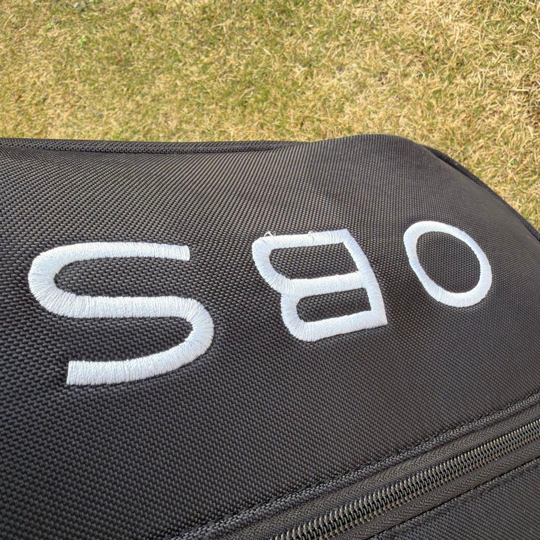 OBSIDIAN キャディバッグ スタンド付き 黒白