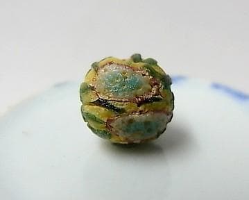 ★G2704★古代とんぼ玉 (A48) ローマ　美枯　ガラスビーズ　モザイク芯玉