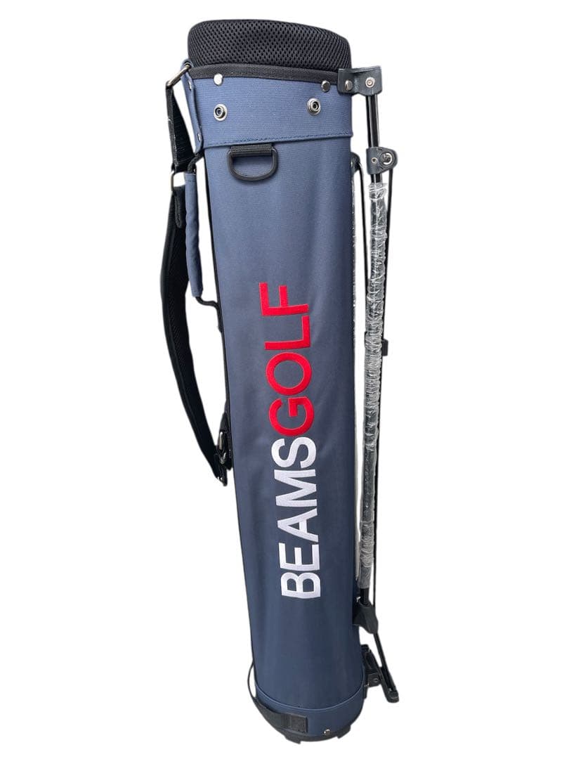希少BEAMS GOLF スタンドバッグ ネイビー カバー付き