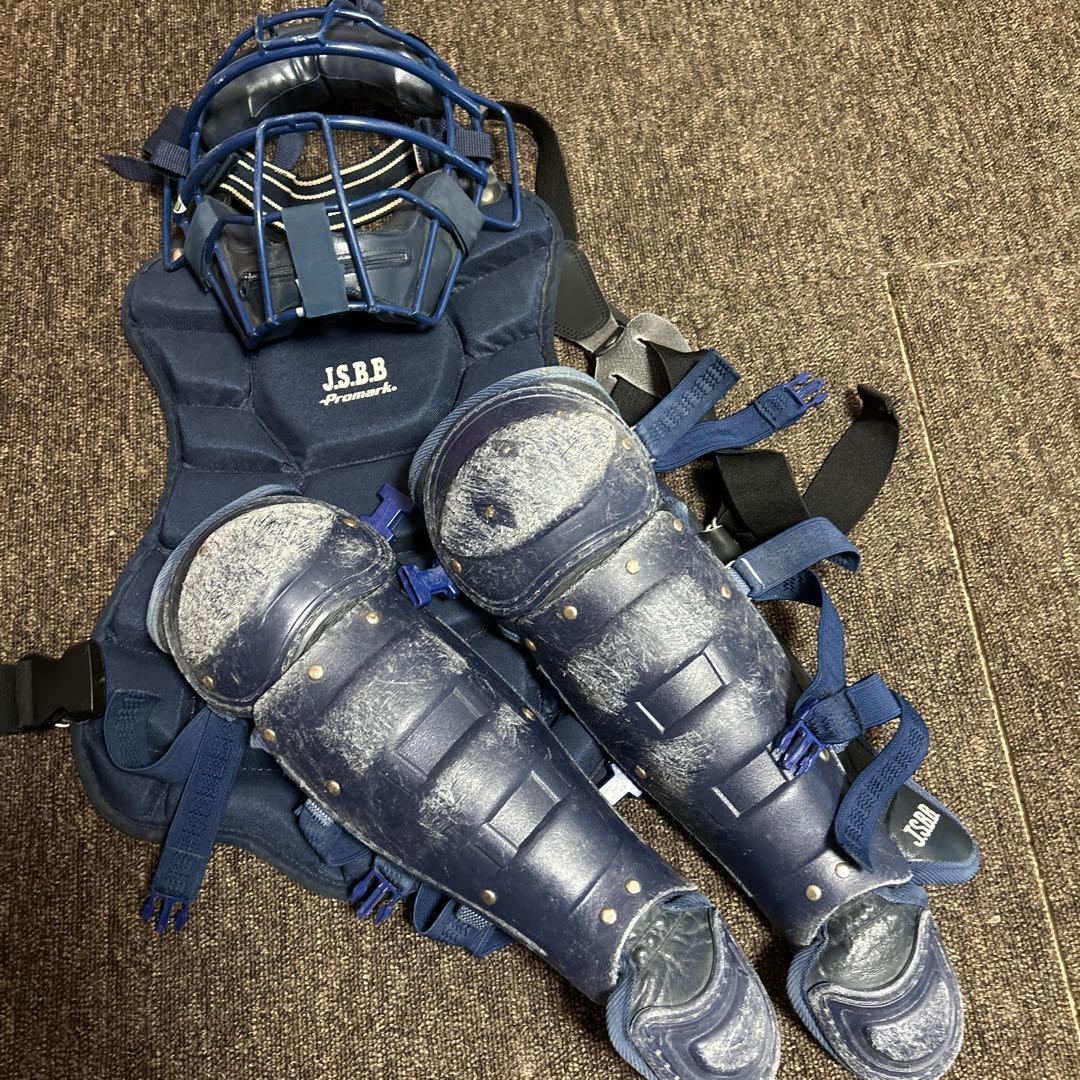 少年軟式キャッチャー防具セット ネイビー フリーサイズ