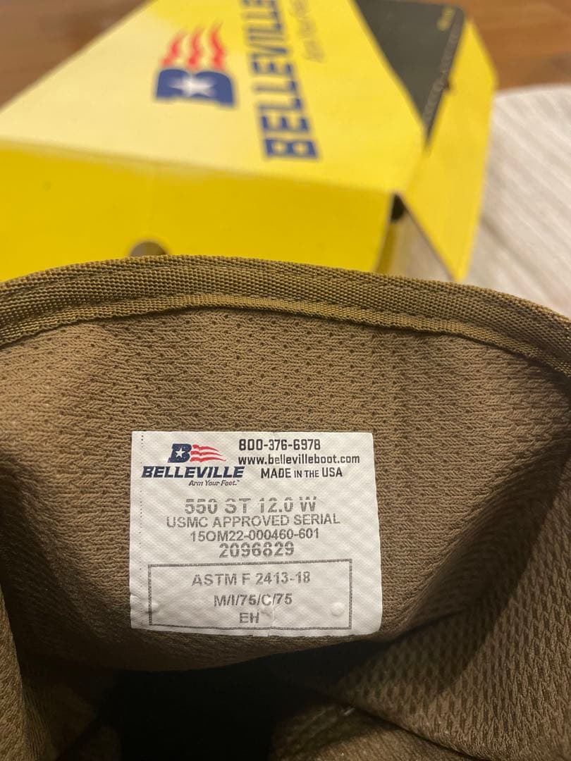 Belleville 米軍 USMC ブーツ 12W 未使用 タグ付き 箱あり