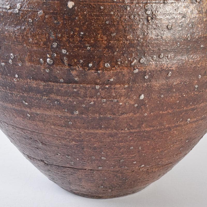 信楽焼　古信楽　四耳茶壺　葉茶壺　時代箱　C　R7759C