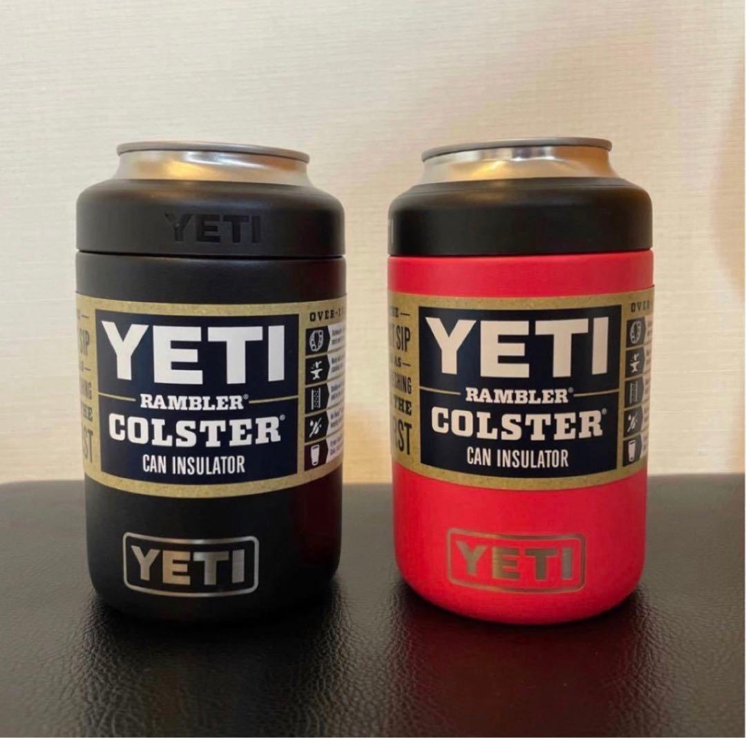 新品YETI ランブラー 黒 ピンクセット 保冷缶ホルダー 12oz 350ml